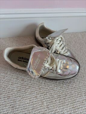 adidas Whales Bonnet Silver Lace-Up Sneakers